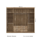 Guarda-roupa Casal Havana Master Atacama 8 Portas 6 Gavetas -