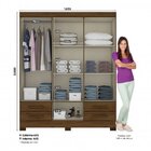 Guarda Roupa Casal Henn Briz 6 Portas 4 Gavetas Com Espelho