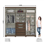 Guarda Roupa Casal Henn Titanium 6 Portas E 5 Gavetas Com Esp