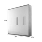 Guarda Roupa Casal Hera 6 Portas Rufato