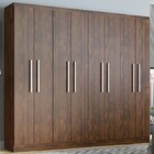 Guarda-roupa Casal Hera 8 Portas 4 Gavetas Castanho Demolição
