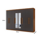 Guarda Roupa Casal Hera Premium Com Espelho 8 Portas E 4 Gave