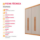 Guarda Roupa Casal Heros 6 Portas E 2 Gavetas Mdf Moderna