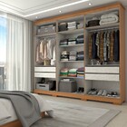 Guarda-roupa Casal Hiara 6 Portas 4 Gavetas Com Espelho Natur