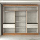 Guarda-roupa Casal Hiara 6 Portas 4 Gavetas Com Espelho Natur