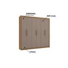 Guarda-roupa Casal Hilda 6 Pt 2 Gv Nogueira E Branco