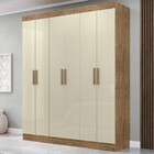 Guarda-roupa Casal Holanda 6 Portas 2 Gavetas Ipe/off White -