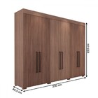 Guarda-roupa Casal Hollywood 6 Portas 2 Gavetas Havana/havana