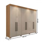 Guarda-roupa Casal Hollywood 6 Portas 2 Gavetas Marrocos/off
