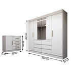 Guarda-roupa Casal Honey 4 Portas 6 Gavetas 1 Porta 4 Gavetas