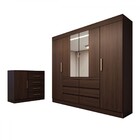 Guarda-roupa Casal Honey 4 Portas 6 Gavetas 1 Porta 4 Gavetas