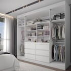 Guarda-roupa Casal Honey 4 Portas 6 Gavetas Com Espelho Branc