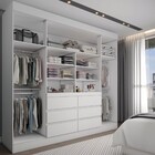 Guarda-roupa Casal Honey 4 Portas 6 Gavetas Com Espelho Branc