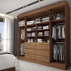 Guarda-roupa Casal Honey 4 Portas 6 Gavetas Com Espelho Freij