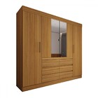Guarda-roupa Casal Honey 4 Portas 6 Gavetas Com Espelho Freij