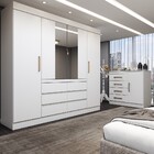 Guarda-roupa Casal Honey 5 Portas 10 Gavetas Com Espelho Bran