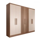 Guarda-roupa Casal Hungria 6 Portas 3 Gavetas Nature/off Whit