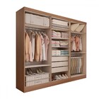 Guarda-roupa Casal Hungria 6 Portas 3 Gavetas Nature/off Whit