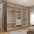 Guarda-roupa Casal Hungria 6 Portas 3 Gavetas Nature - Panora