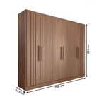 Guarda-roupa Casal Hungria 6 Portas 3 Gavetas Nature - Panora