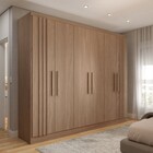 Guarda-roupa Casal Hungria 6 Portas 3 Gavetas Nature - Panora