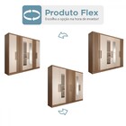 Guarda-roupa Casal Hungria Com Espelho Nature/off White  - Pa