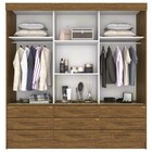 Guarda-roupa Casal Ibiza 3 Portas 9 Gavetas Cedro/grafite 133