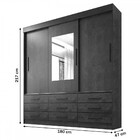 Guarda-roupa Casal Ibiza 3 Portas 9 Gavetas Com Espelho Branc