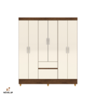 Guarda-roupa Casal Ideal Plus 6 Portas - Vlr Móveis  Imbuia/c