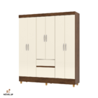 Guarda-roupa Casal Ideal Plus 6 Portas - Vlr Móveis  Imbuia/c