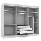 Guarda-roupa Casal Iluminato 3 Portas 3 Gavetas 2,22 Metros C