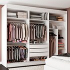 Guarda-roupa Casal Iluminato 3 Portas 3 Gavetas 2,22 Metros C