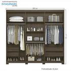 Guarda Roupa Casal Imaginare 6 Portas Com Espelho E Pés - Pr