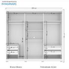 Guarda Roupa Casal Imaginare 6 Portas Com Espelho E Pés - Pr