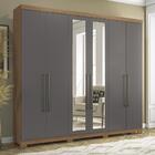 Guarda Roupa Casal Imaginare 6 Portas Com Espelho E Pés - Pr