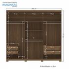 Guarda Roupa Casal Imaginare 6 Portas Com Pés - Pr Móveis