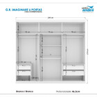 Guarda-roupa Casal Imaginare 6 Portas Com Pés Santos Andirá