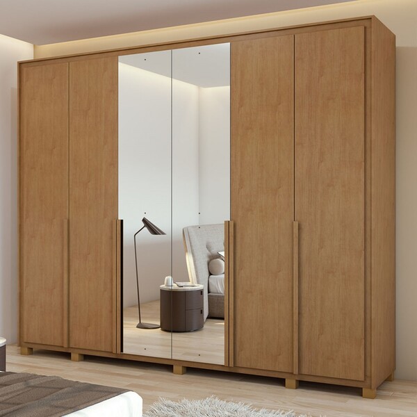Guarda-roupa Casal Imperatore 6 Portas 6 Gavetas 100% Mdf Com