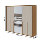 Guarda-roupa Casal Imperatore 6 Portas Com Espelho 100% Mdf A