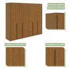 Guarda-roupa Casal Imperatore 6 Portas Rovere Naturale