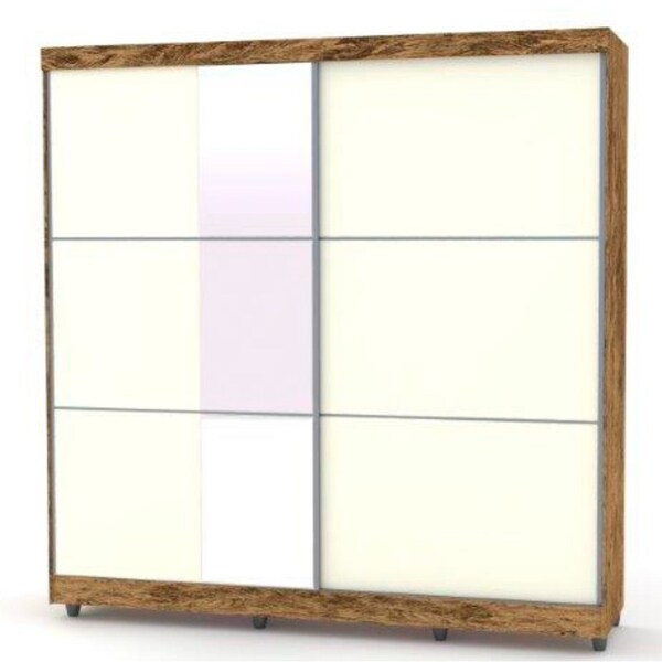 Guarda Roupa Casal Imperatriz 2 Portas E Espelho Castanho/cha