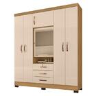 Guarda Roupa Casal Imperial Com Armário Multiuso Egito E Cômo