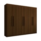 Guarda-roupa Casal Império 6 Portas 2 Gavetas Imbuia Rústico