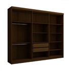 Guarda-roupa Casal Império 6 Portas 2 Gavetas Imbuia Rústico