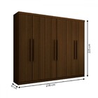 Guarda-roupa Casal Império 6 Portas 2 Gavetas Imbuia Rústico