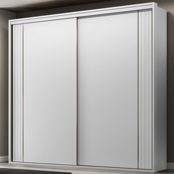 Guarda-roupa Casal Imperium 2 Portas 6 Gavetas 100% Mdf Branc