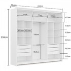 Guarda-roupa Casal Imperium 2 Portas 6 Gavetas 100% Mdf Branc