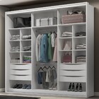 Guarda-roupa Casal Imperium 2 Portas 6 Gavetas 100% Mdf Branc