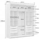 Guarda-roupa Casal Imperium 2 Portas 6 Gavetas Com Espelho 10