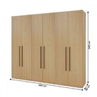 Guarda-roupa Casal Infinity 6 Portas 3 Gavetas Nero Savana -